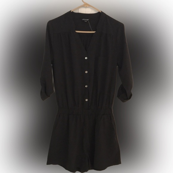 Other - Black V-neck Romper